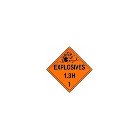 Accuform DOT PLACARD HAZARD CLASS 1  MPL123CT10 MPL123CT10